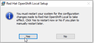 How to install Red Hat OpenShift Local in Windows 10