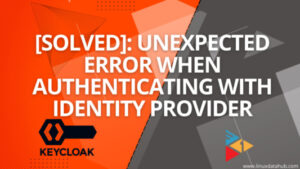 Unexpected error when authenticating with identity provider